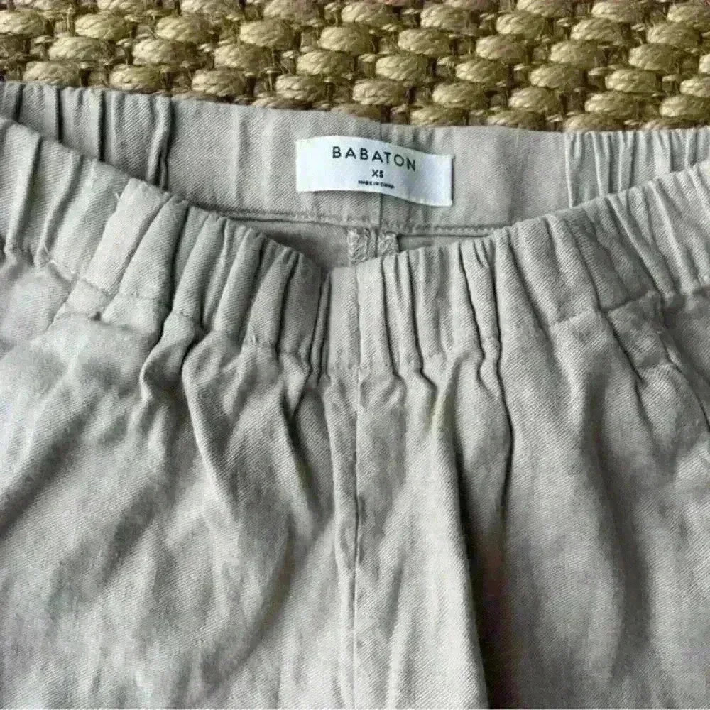 Babaton Aritzia Dexter Lightweight  Linen Pant Light Gray Trousers size XS‎ - Picture 6 of 6
